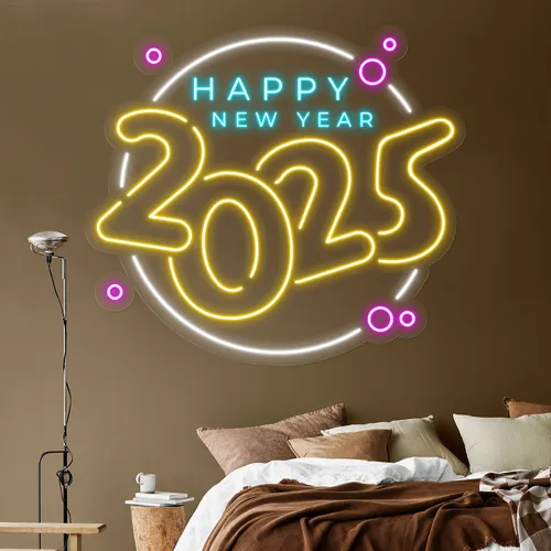 Colorful New Year Neon Sign - Imprint Now - UK