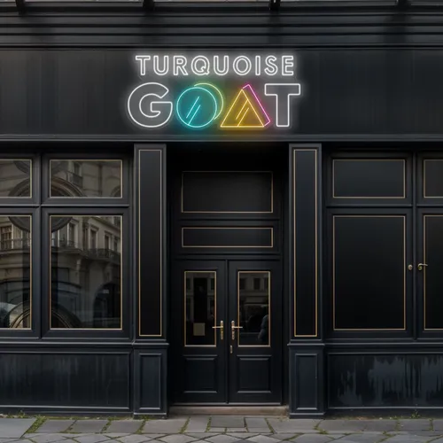 Turquoise Goat Neon Sign - Imprint Now - UK