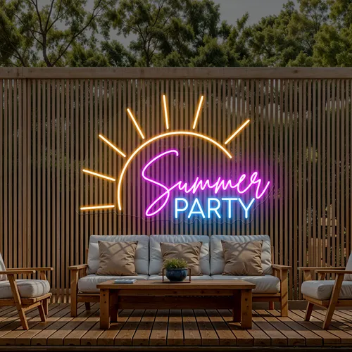 Cool Summer Party Neon Sign - Imprint Now - UK