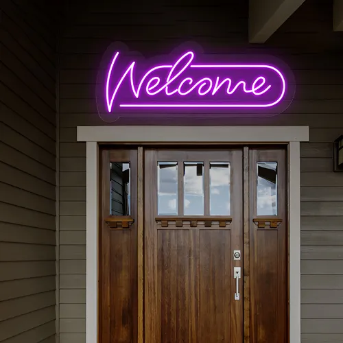 Stylish Welcome Neon Sign - Imprint Now - UK
