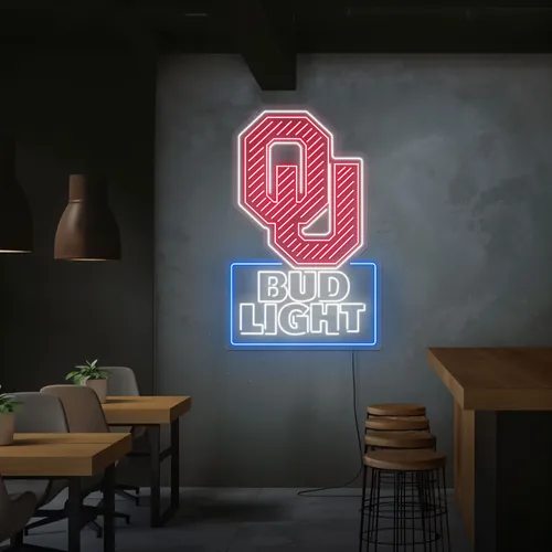 OU Bud Light Neon Sign - Imprint Now - UK