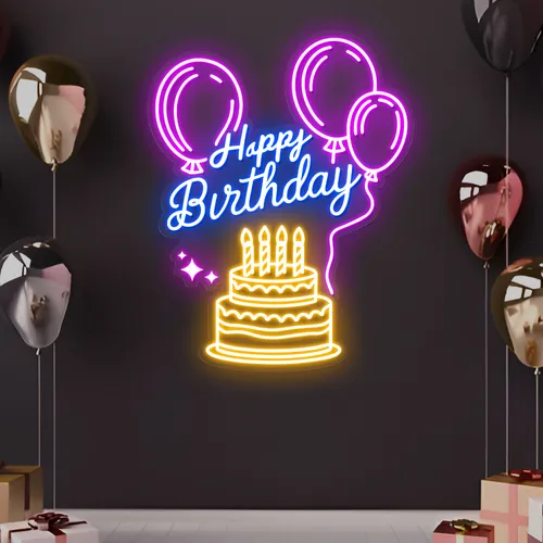 Happy Birthday Bash Neon Sign - Imprint Now - UK