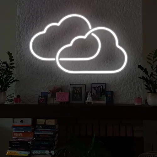 Twin Cloud Neon Signs - Imprint Now - UK