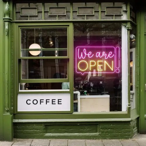 Striking Open Neon Sign - Imprint Now - UK