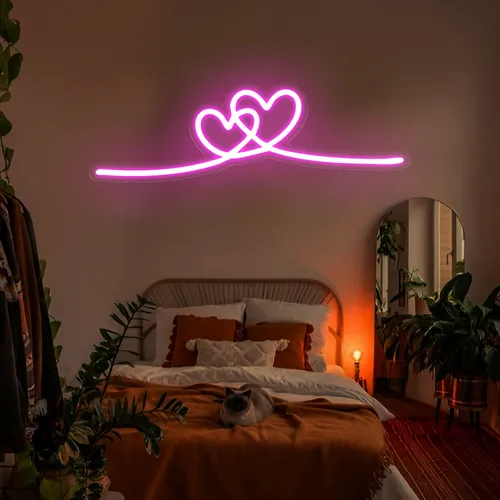 Infinity Heart Pink Neon Sign - Imprint Now - UK