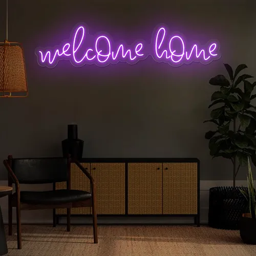 Welcome Home Neon Sign - Imprint Now - UK