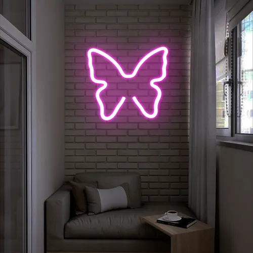 Flutter Pink Neon Sign - Imprint Now - UK
