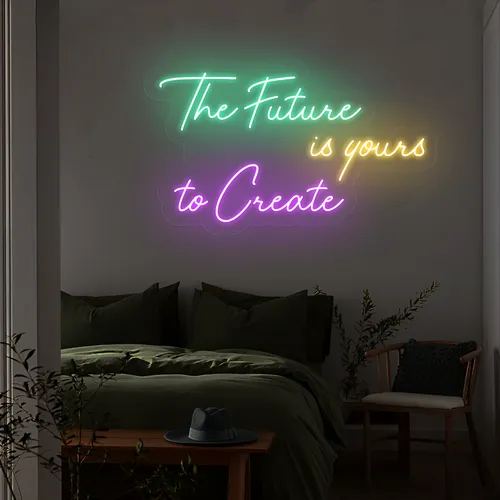 Visionary The Future is Yours to Create Neon Sign - Imprint Now - UK