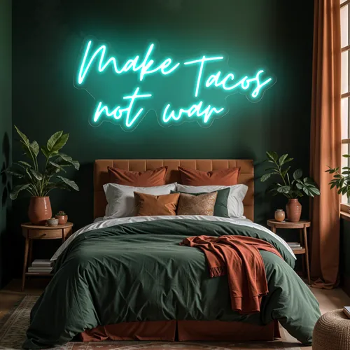 Sizzling "Make Tacos Not War" Neon Sign - Imprint Now - UK