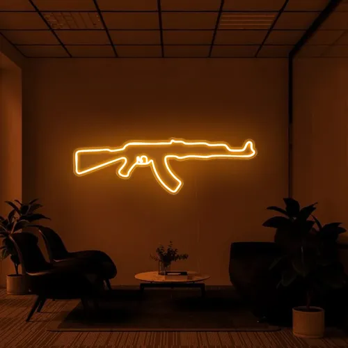 Cool Rifle Neon Sign - Imprint Now - UK