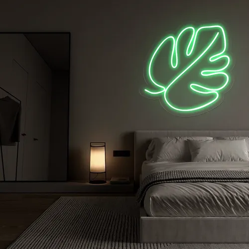 Tropical Monstera Leaf Neon Sign - Imprint Now - UK