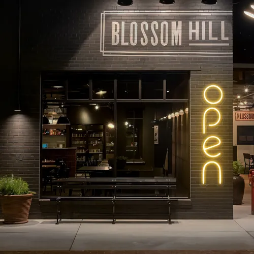 Open Vertical Neon Sign - Imprint Now - UK