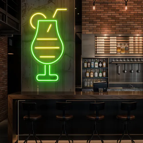 Sparkling Toast Glass Neon Sign - Imprint Now - UK