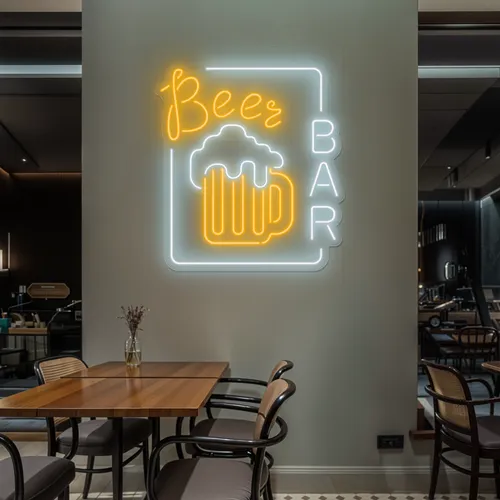 Beer Bar Vertical Neon Sign - Imprint Now - UK