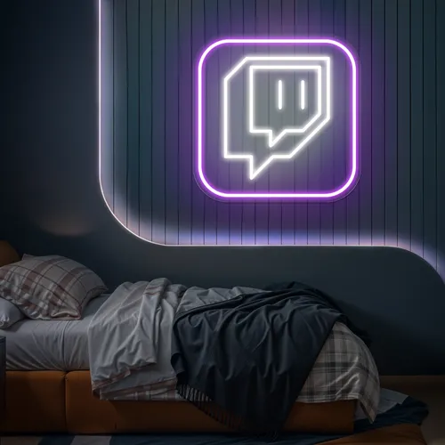 Twitch Logo Bedroom Neon Sign - Imprint Now - UK