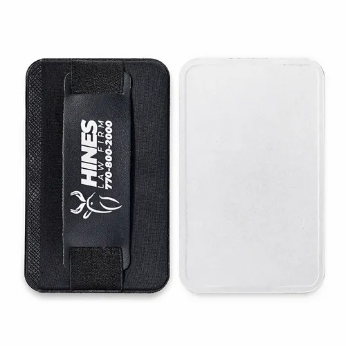 Leather Phone Wallet with Hand Grip - Imprint Now - UK