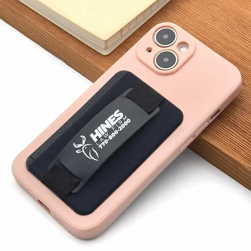 Leather Phone Wallet with Hand Grip - Imprint Now - UK