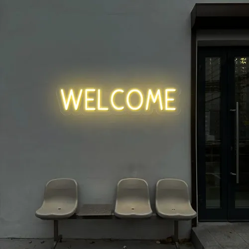 Welcome Block Neon Sign - Imprint Now - UK