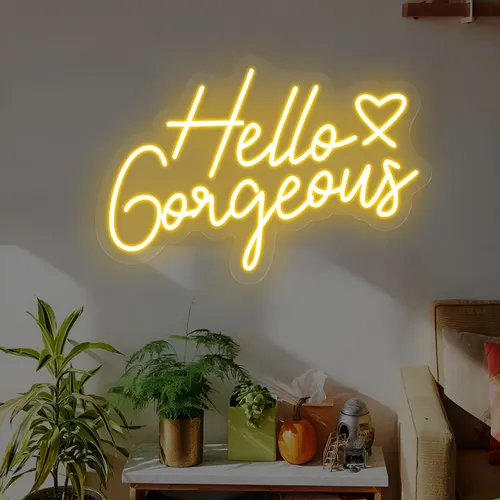 Hello Gorgeous Neon Sign - Imprint Now - UK