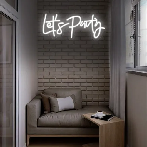 Mini Lets Party Neon sign - Imprint Now - UK