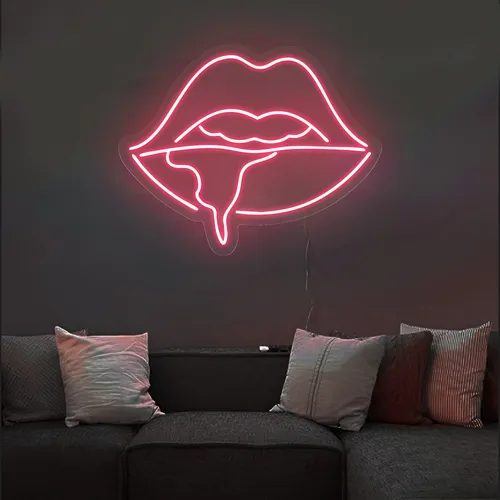 Dripping Lips Neon Sign - Imprint Now - UK