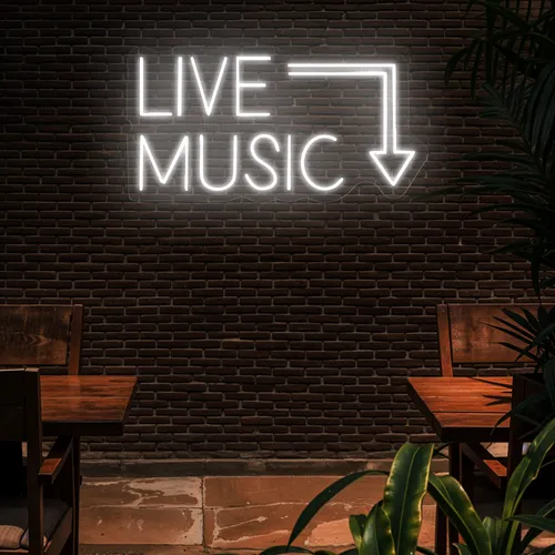 Live Music Neon Sign - Imprint Now - UK