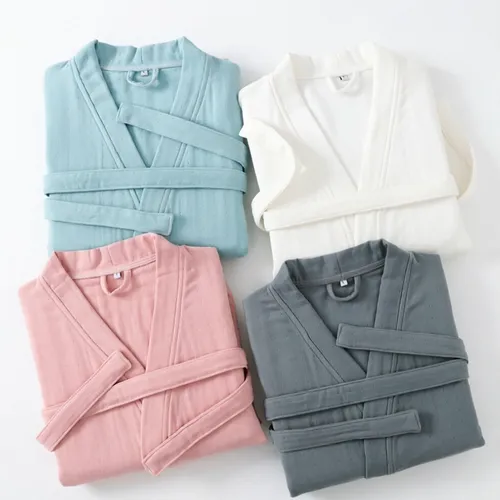 4 Layer Gauze Cotton Bathrobes - Imprint Now - UK