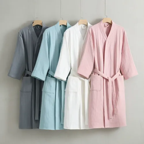 4 Layer Gauze Cotton Bathrobes - Imprint Now - UK