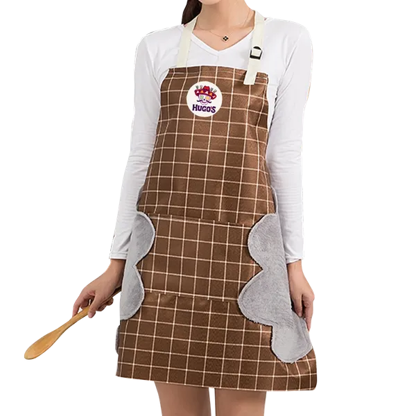 Striped Plaid Hand Wiping Apron - Imprint Now - UK