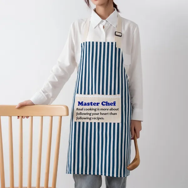 Cotton and Linen Striped Apron - Imprint Now - UK