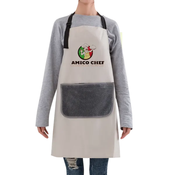 Floral Apron with Hand Wiping Pocket - Imprint Now - UK
