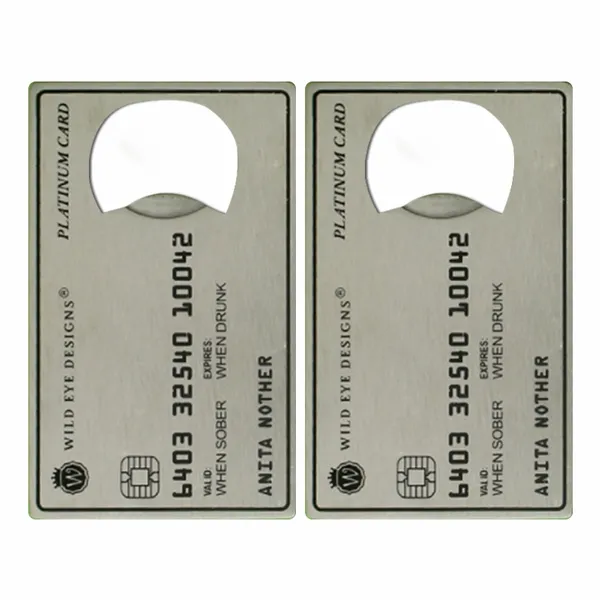 Platinum Card Shaped Bottle Opener - Imprint Now - UK