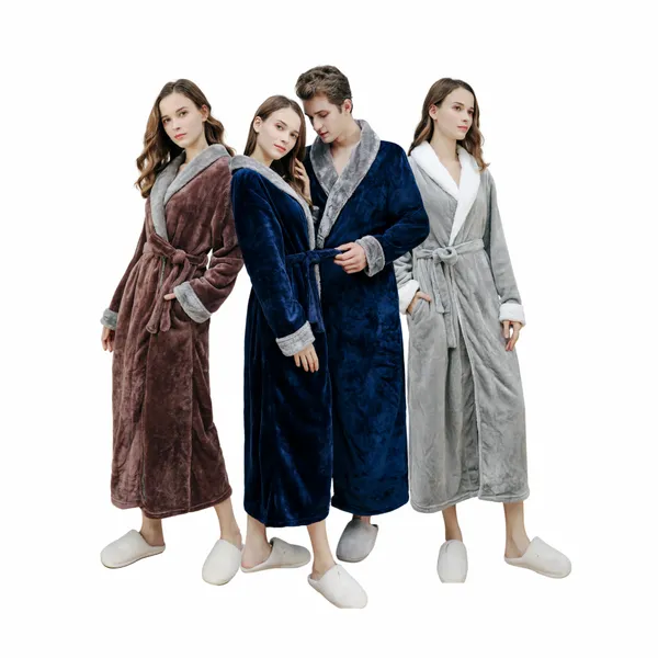 Stylish Custom Contrast Fleece Bathrobes - Imprint Now - UK