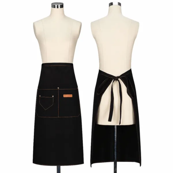 Lengthy Mid-Waist Denim Apron - Imprint Now - UK