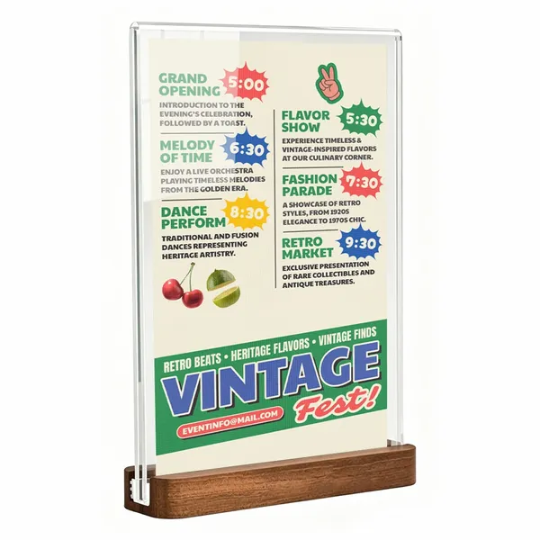 Sapele Wood Desktop Display - Imprint Now - UK