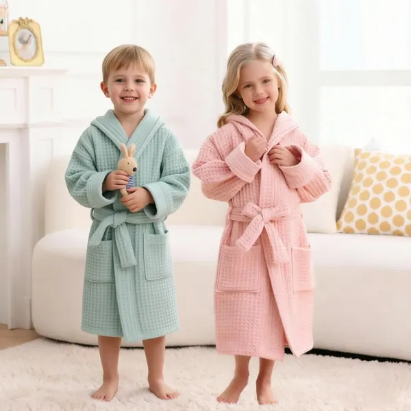 Custom Kids Waffle Robes - Imprint Now - UK