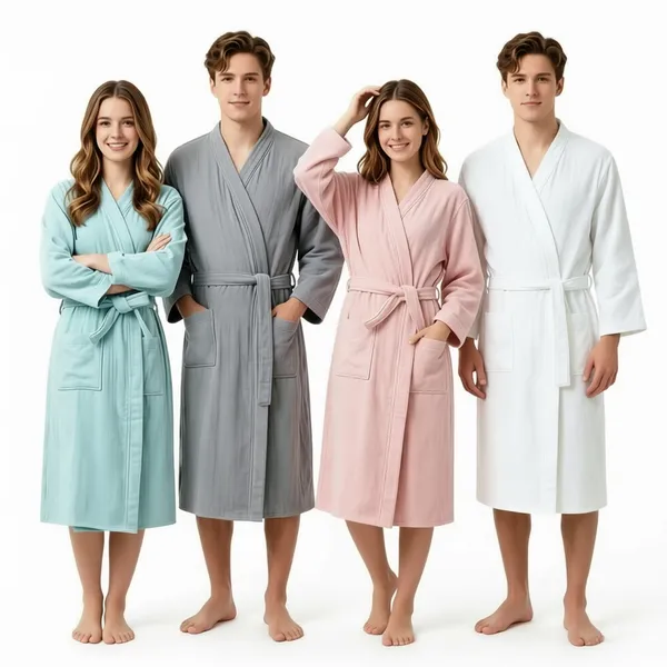 4 Layer Gauze Cotton Bathrobes - Imprint Now - UK