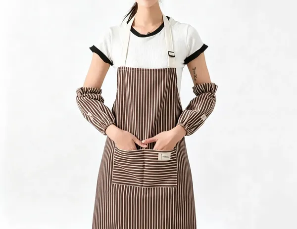 Striped Cotton and Linen Apron - Imprint Now - UK