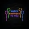 Happy Birthday To You with Balloons Neon Sign - Imprint Now - UK