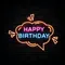 Happy Birthday in Bubble Thought Neon Sign - Imprint Now - UK