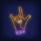 Rock Gesture Neon Sign - Imprint Now - UK