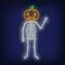 Skeleton with Pumpkin Head Neon Sign - Imprint Now - UK