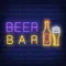 Beer & Bar with Bottle & Glass Neon - Imprint Now - UK