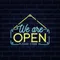 We Are Open Blue and Yellow Neon Sign - Imprint Now - UK