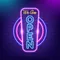 We are Open Vertical Neon Sign - Imprint Now - UK