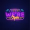 We're Open with Wave Lines Neon Sign - Imprint Now - UK