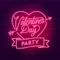 Valentines Day Party Neon Sign - Imprint Now - UK