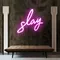 Glowing Slay Pink Neon Sign - Imprint Now - UK