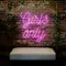 Chic Pink Girls Only Neon Sign - Imprint Now - UK