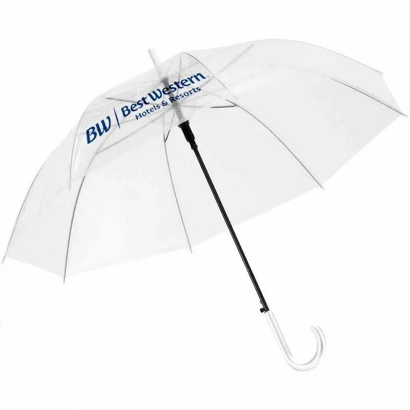Clear Umbrella - 117 cm Arc - Imprint Now - UK